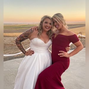 Wine stunning formal dress